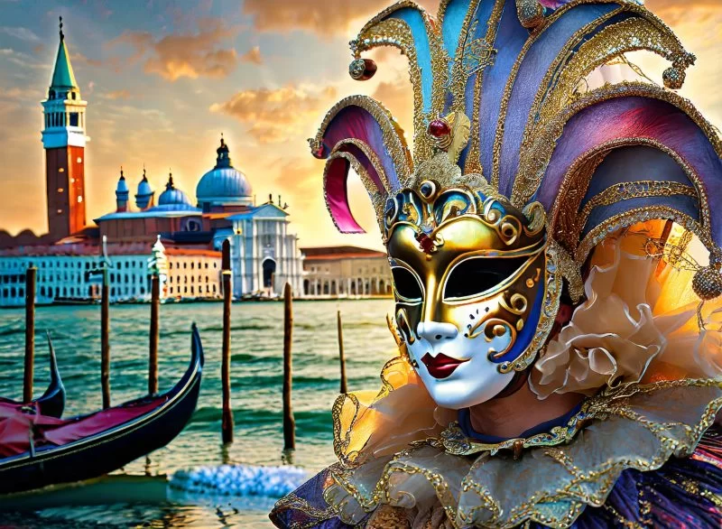 masque arlequin