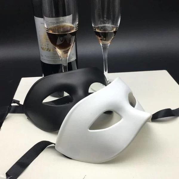 masque venitien blanc simple