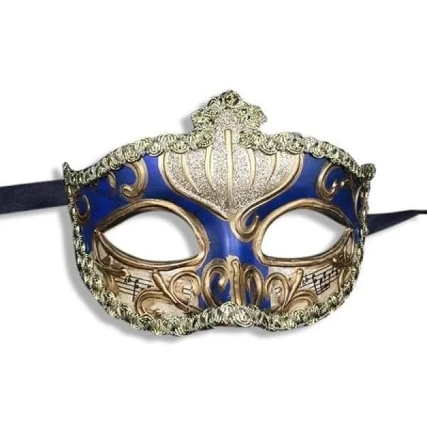 masque venitien bleu
