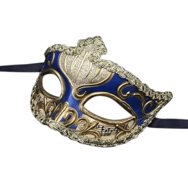 masque venitien bleu roi